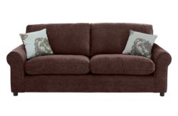 HOME Tessa Large Fabric Sofa - Chocolate